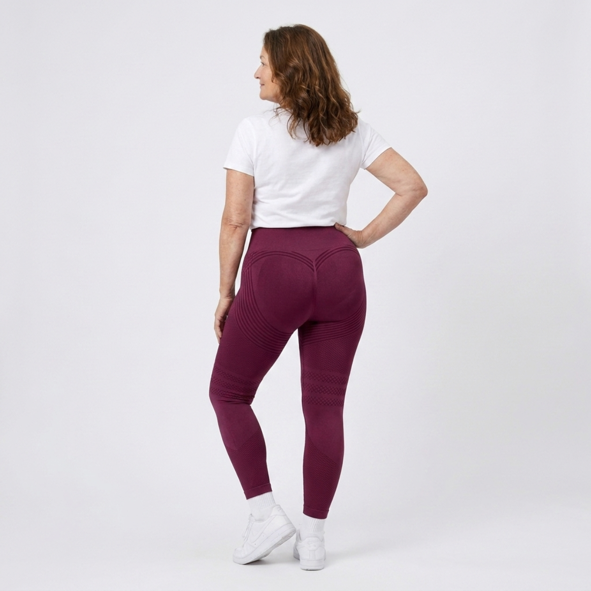 Legging Sculptant 3D Solina, coloris bordeaux