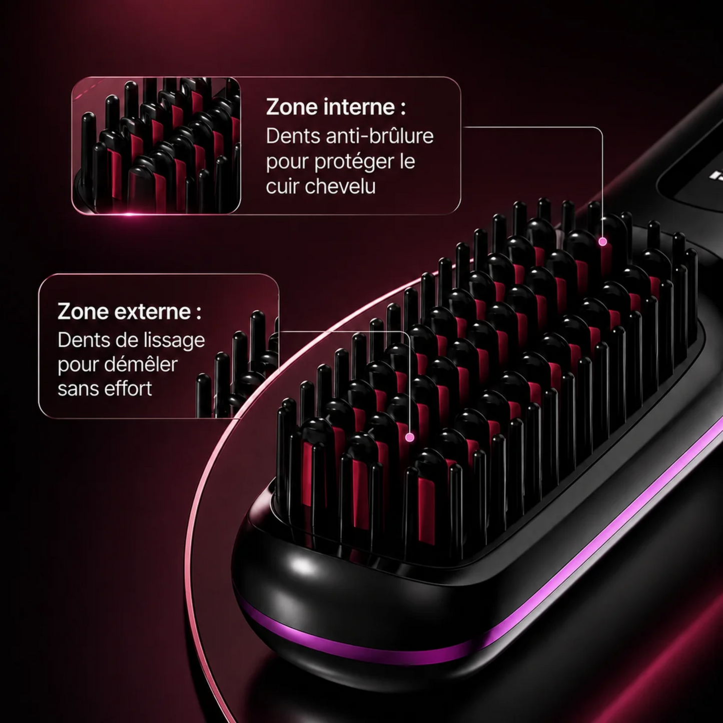 Brosse Solina Pro pour cheveux court