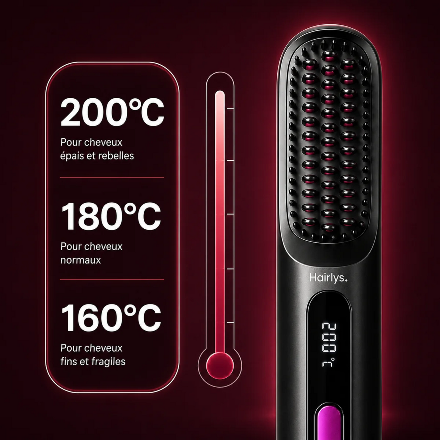 Brosse Solina Pro pour cheveux court