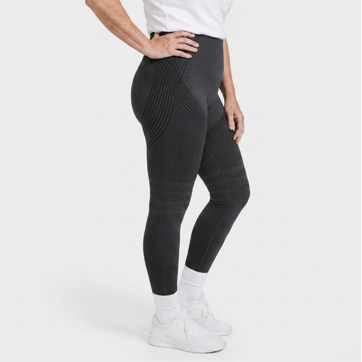 Legging Sculptant 3D Solina, coloris gris, vue de profil