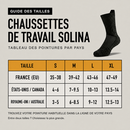 Chaussettes de Travail Solina™ | Anti-Fatigue, Confort 12h