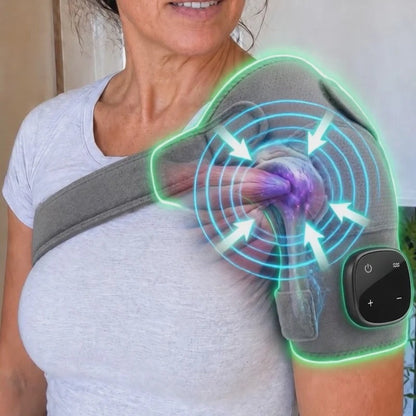 Bande chauffante et massante Solina sur l'épaule avec ondes de chaleur et de vibration