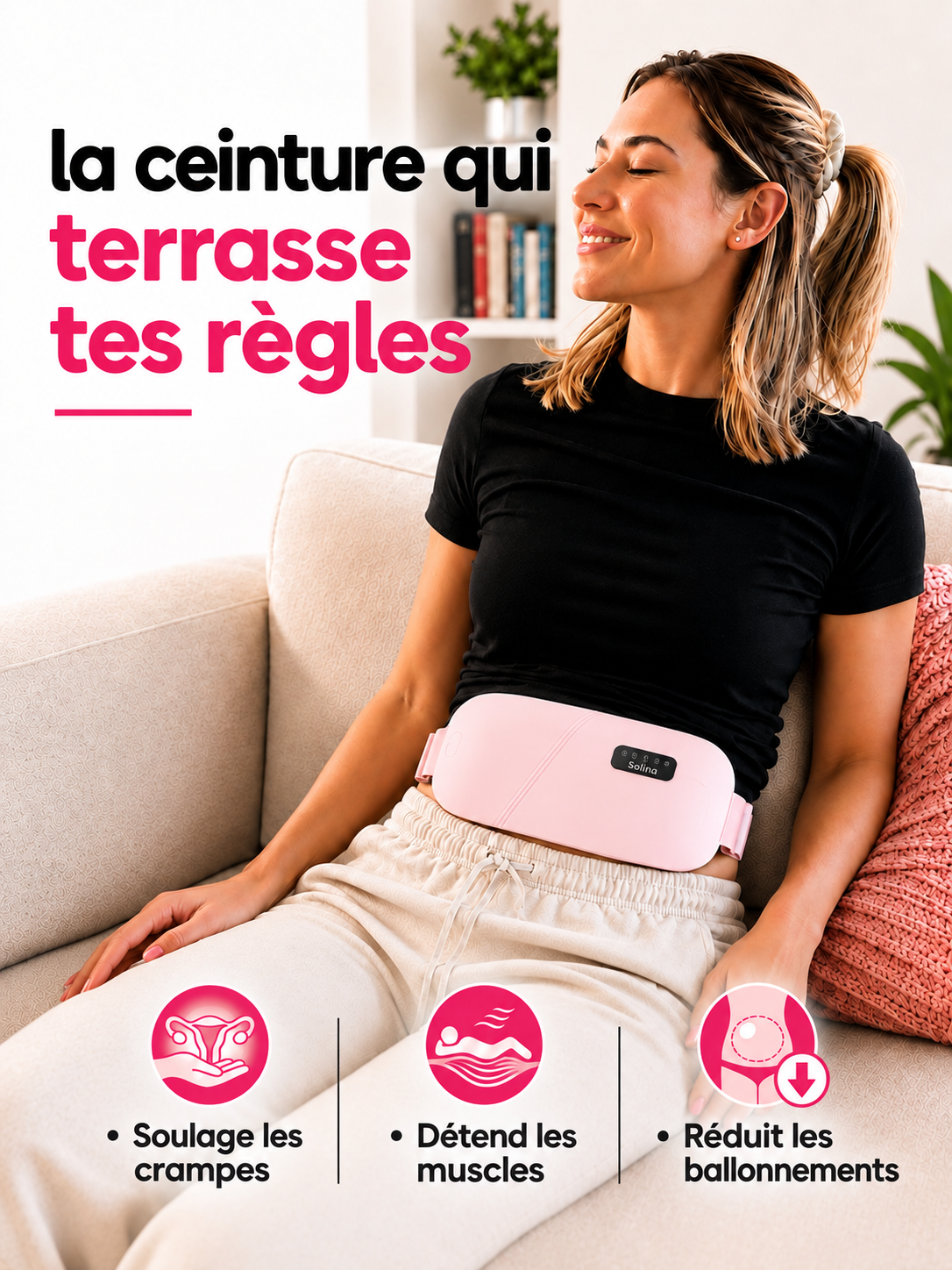 Ceinture menstruelle chauffante Solina : la ceinture qui terrasse tes règles