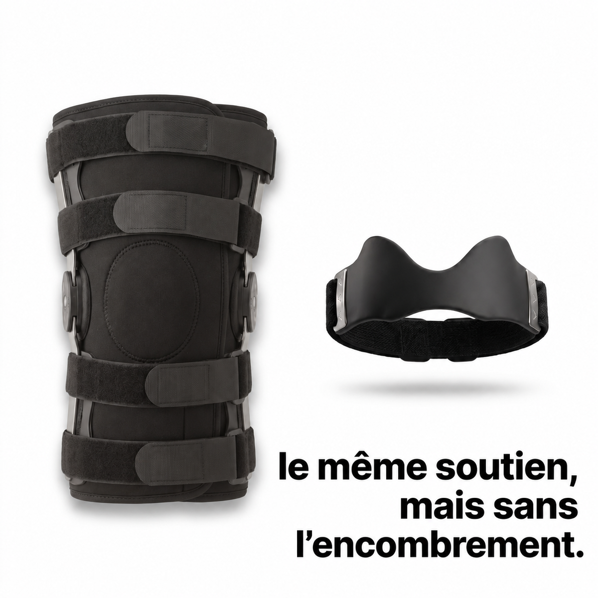 Genouillère Précision Solina - comparatif encombrement