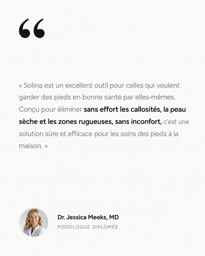 Une podologue recommande la râpe électrique Solina