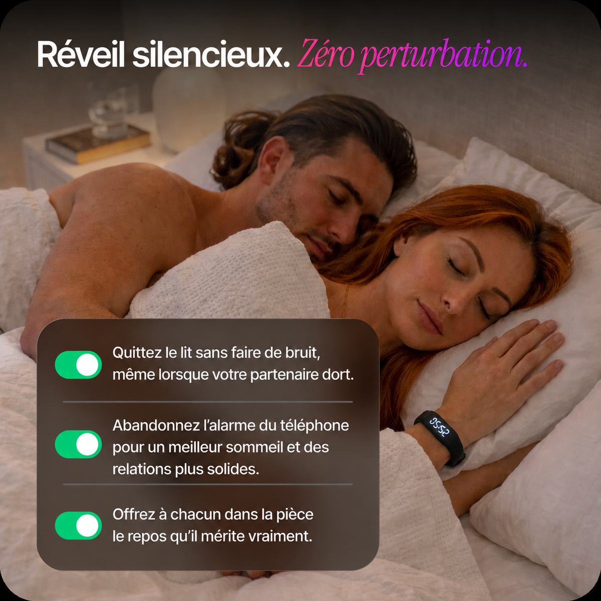 Bracelet Reveil Silencieux Solina - reveil silencieux