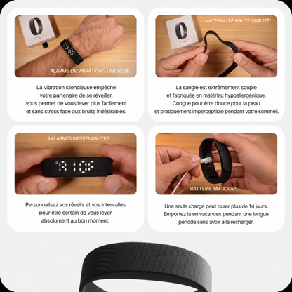 Bracelet Reveil Silencieux Solina - details materiaux