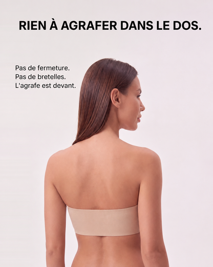 Dos nu du soutien-gorge strapless Solina, rien à agrafer dans le dos