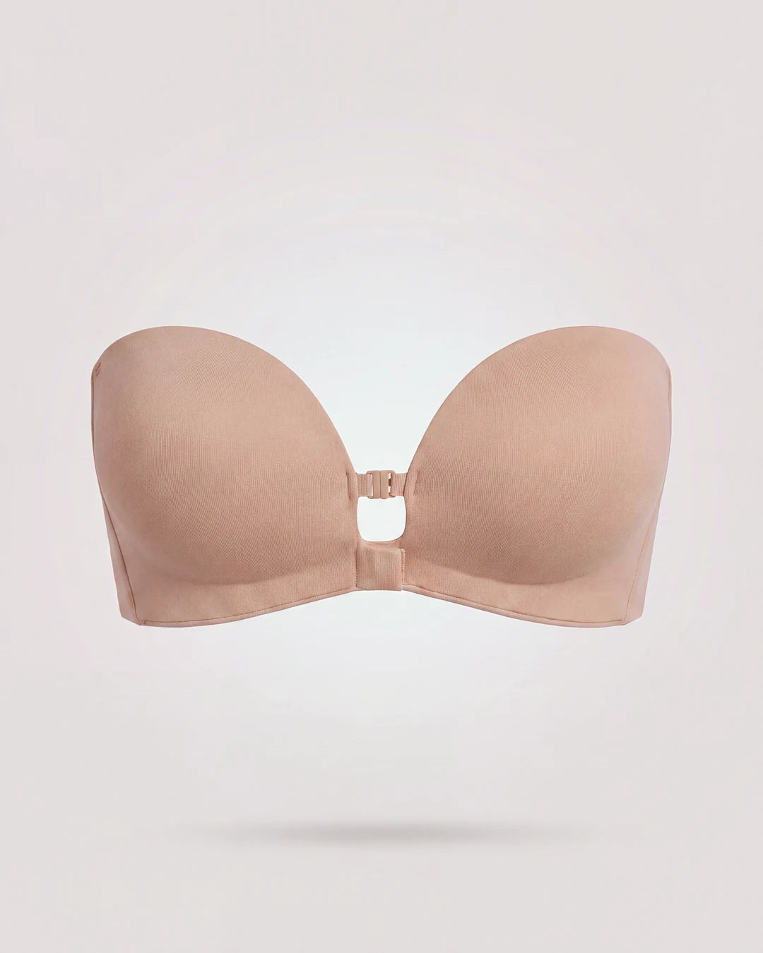 Soutien-gorge strapless nude à plat avec agrafe frontale